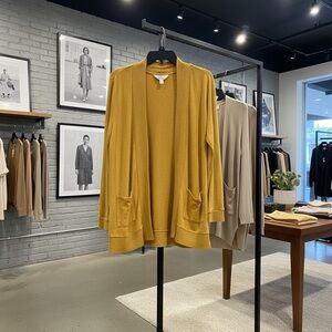 Market & Spruce Men's Yellow Cardigan Sweater